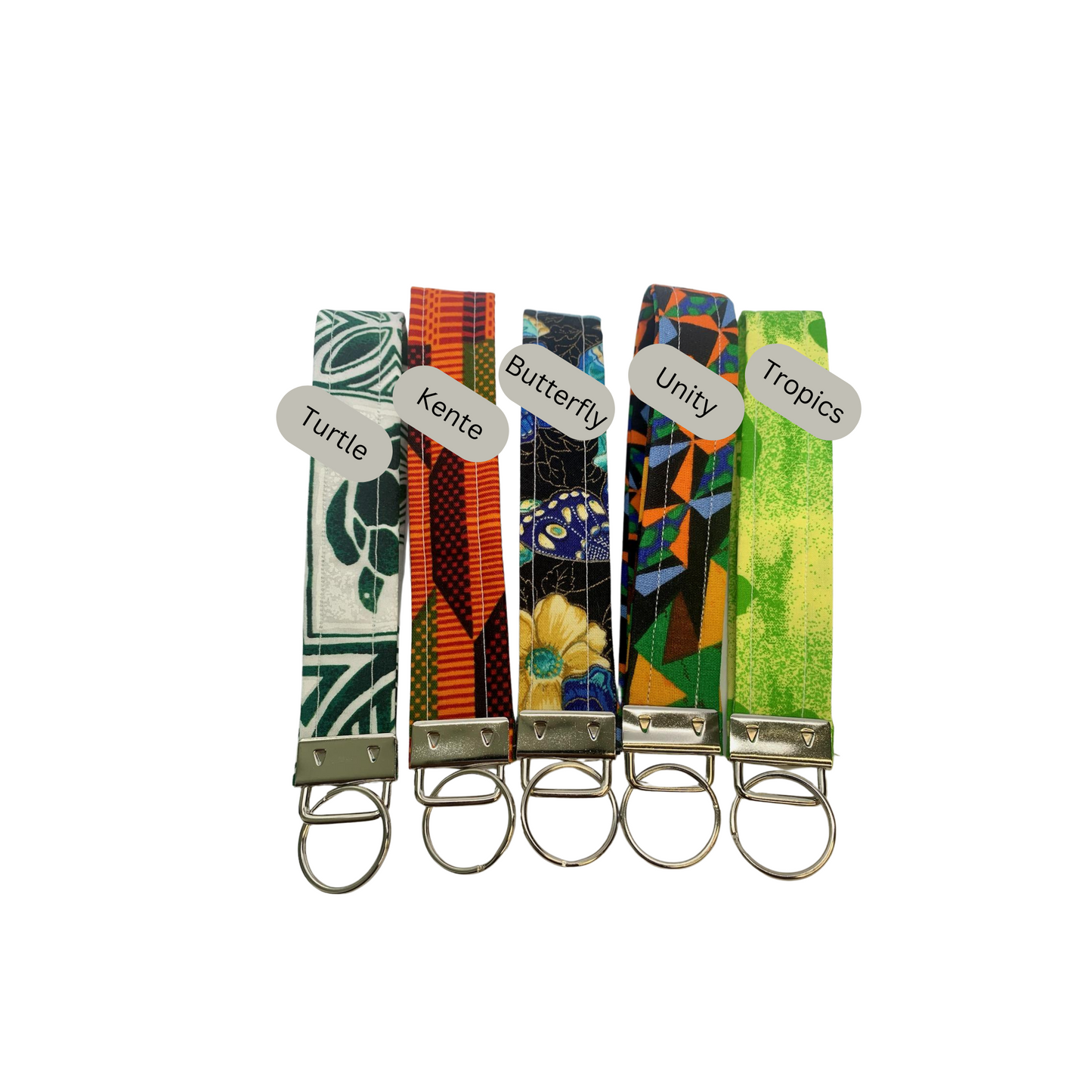 Fabric Wristlet Key Fob Keychais