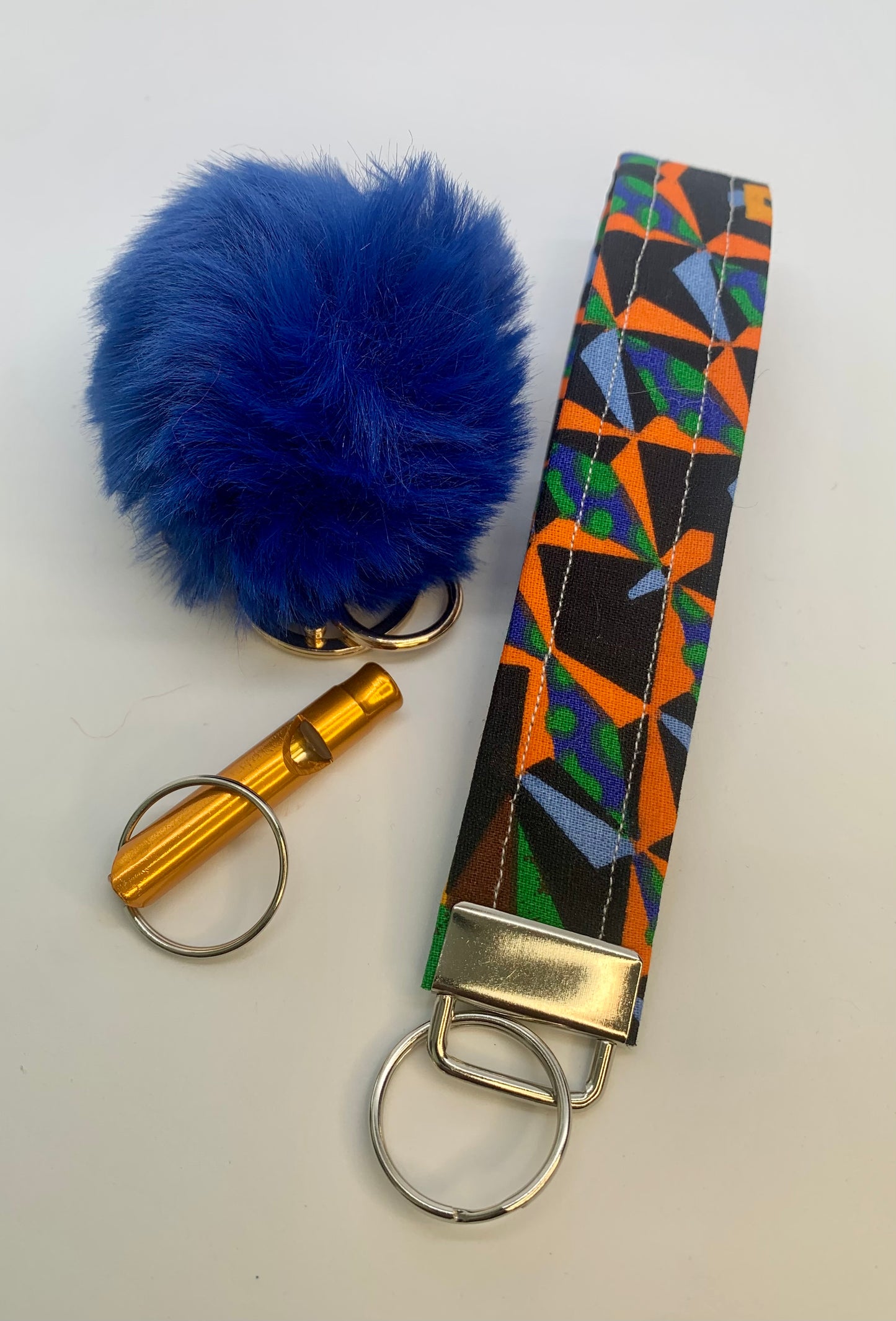 Fabric Wristlet Key Fob Keychais