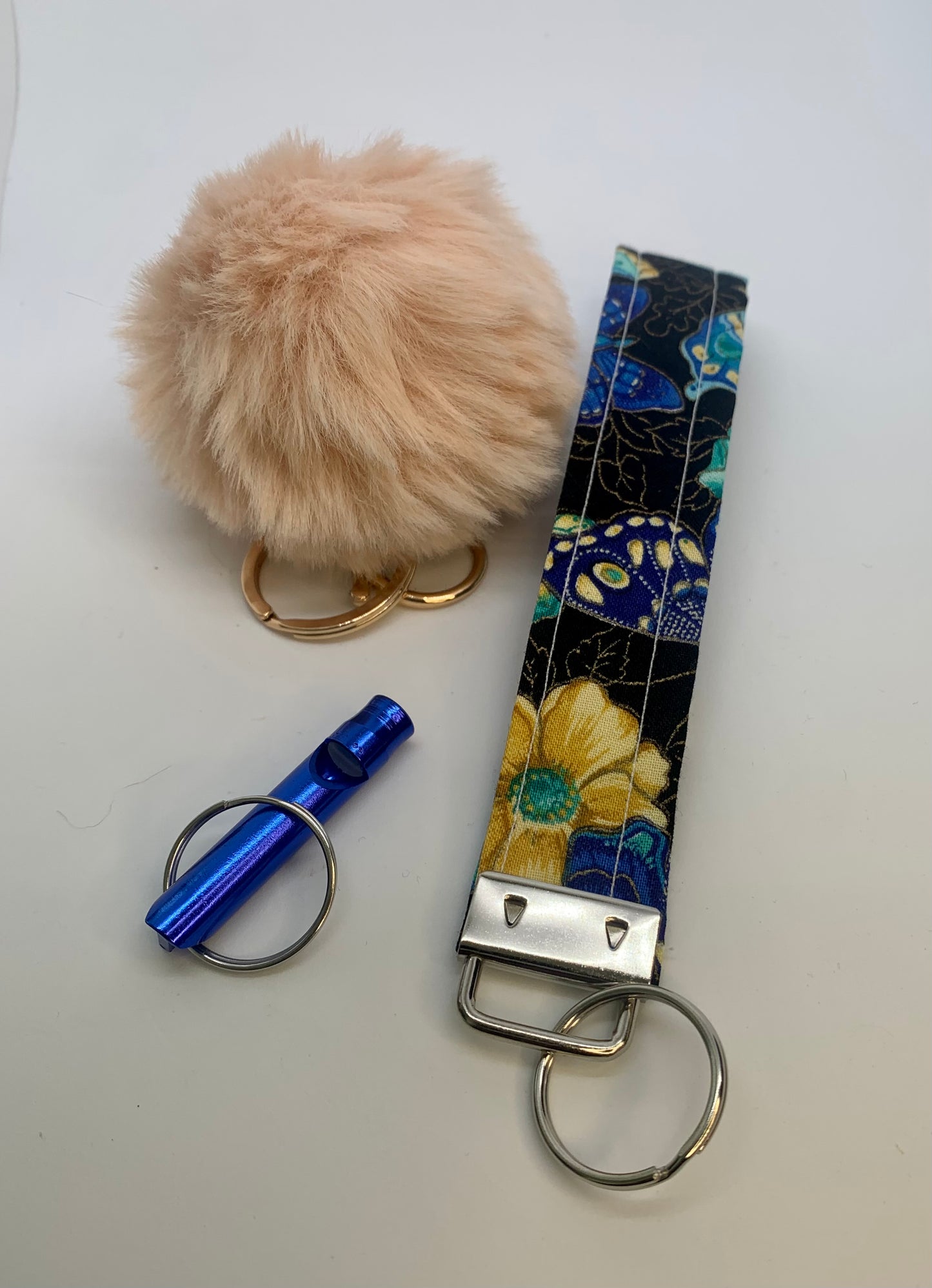 Fabric Wristlet Key Fob Keychais