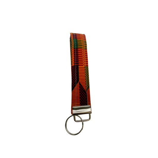 Fabric Wristlet Keychain- KENTE