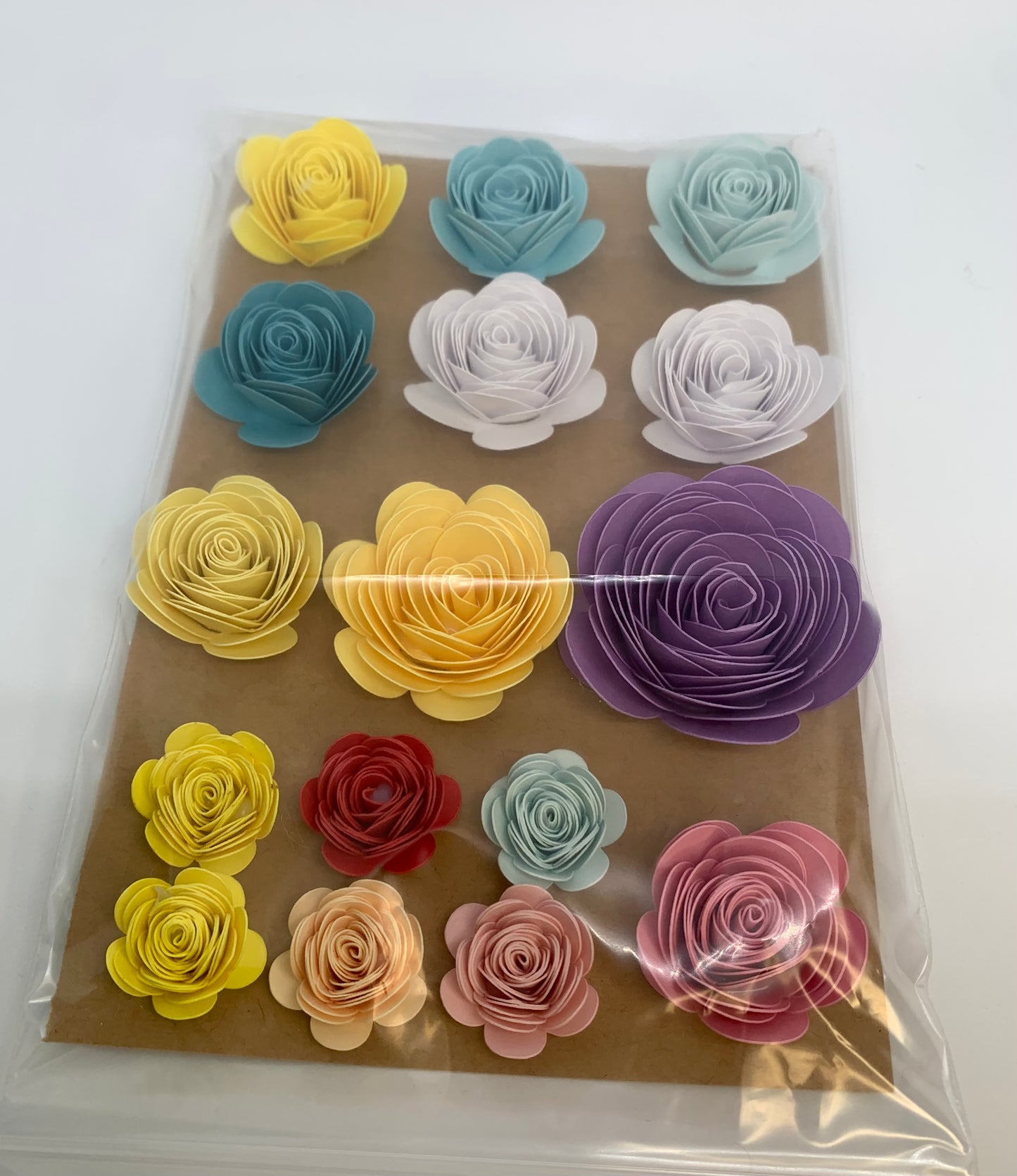 Rolled Paper Flowers Variety Pack- ASSORTED COLORS