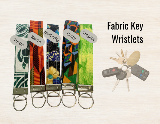 Fabric Wristlet Key Fob Keychais